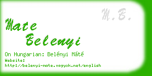 mate belenyi business card